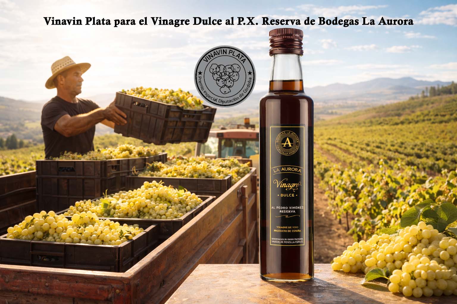 Vinavin Plata para el Vinagre Dulce al P.X. Reserva de Bodegas La Aurora